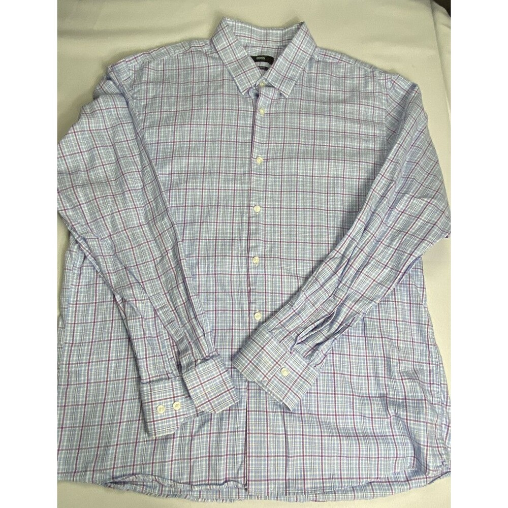 Boss Hugo Boss Mens Multicolor Regular Fit Long Sleeve Dress Shirt 17.5-34/35